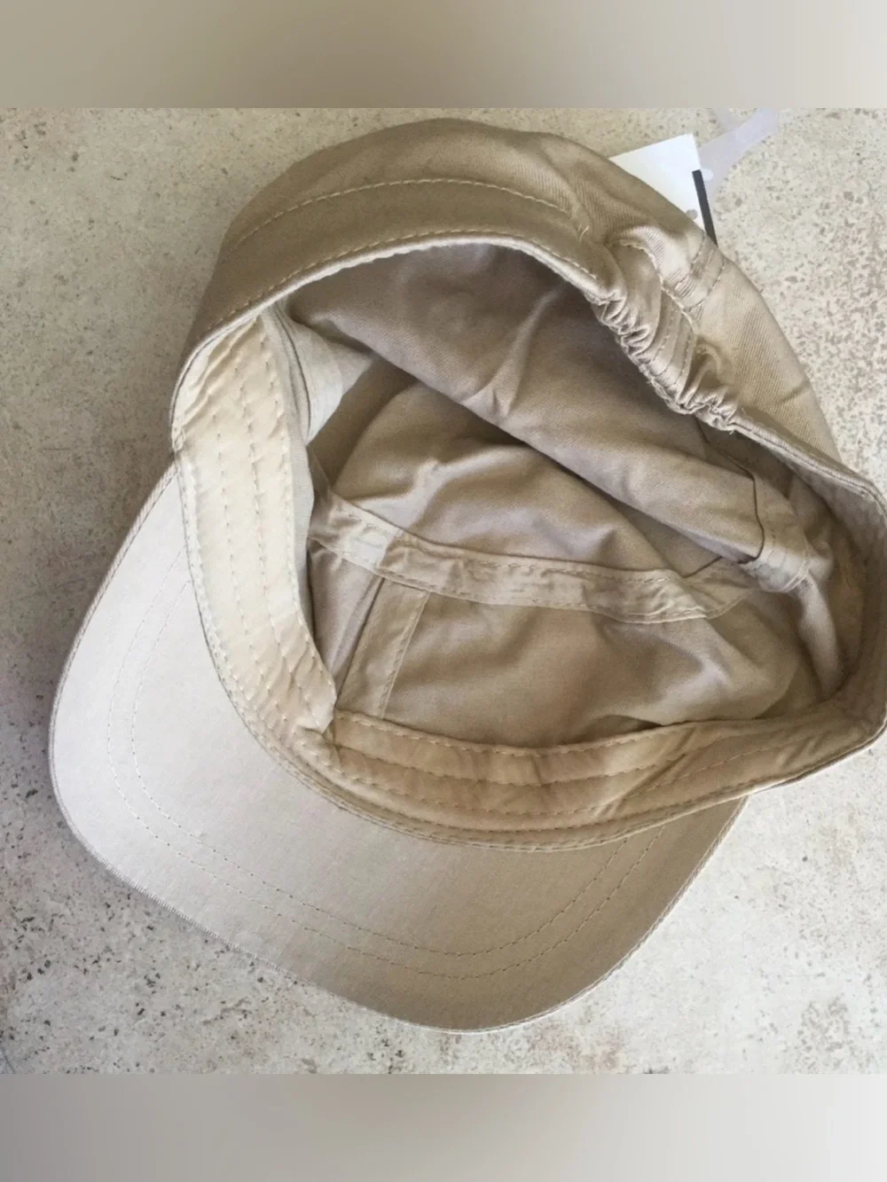 Beaded Accent Beige Women's Cadet Cap